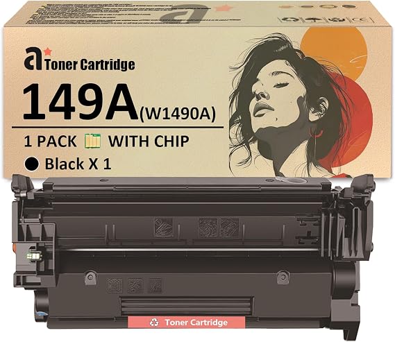 149A Toner Cartridge Compatible for HP 149A W1490A Toner Cartridges Work for HP LaserJet Pro 4002dw 4002dwe MFP 4102fdw 4102fdw Printers 1 Black