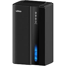 UBBO 95oz Dehumidifiers for Home, 1000 Sq.Ft Dehumidifier with Drain Hose - Auto Shut Off, Timer, Sleep Mode & Drain Hose - 7 Color Light for Bedroom, Bathroom, RV - Black