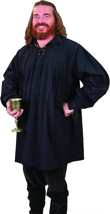 Museum Replicas Swordsman's Shirt - Men's Elizabethan Cotton Renaissance Shirt