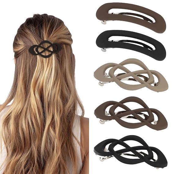 Hair Barrettes for Women 5packs Clips French Barrette Clip for Thick Thin Long Short Hair Fashion Accessories for Women Girls