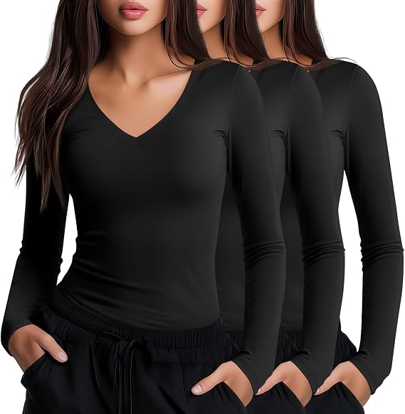 Neer 3 Pack Women Long Sleeve Underscrubs Shirts