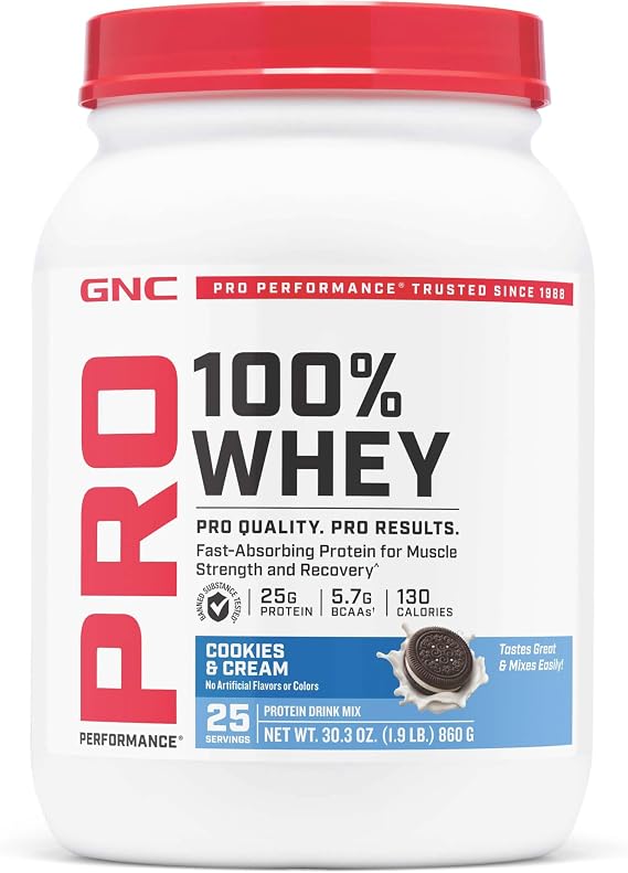 GNC Pro Performance 100% Whey 2.0 - Cookies & Cream (25 Servings)