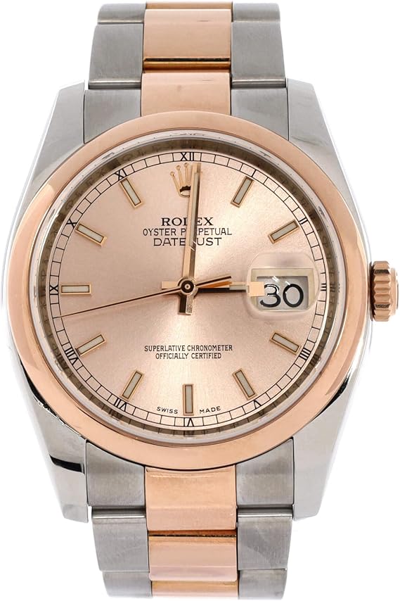 Pre-Loved Oyster Perpetual Datejust Automatic Watch Stainless Steel and Rose Gold 36