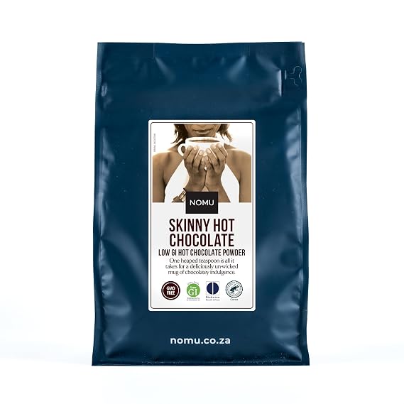 NOMU Skinny 60% Cocoa Hot Chocolate | 20 Calories only, Keto Diet Drink, Low GI, High Protein (2.2lb Bulk Bag)