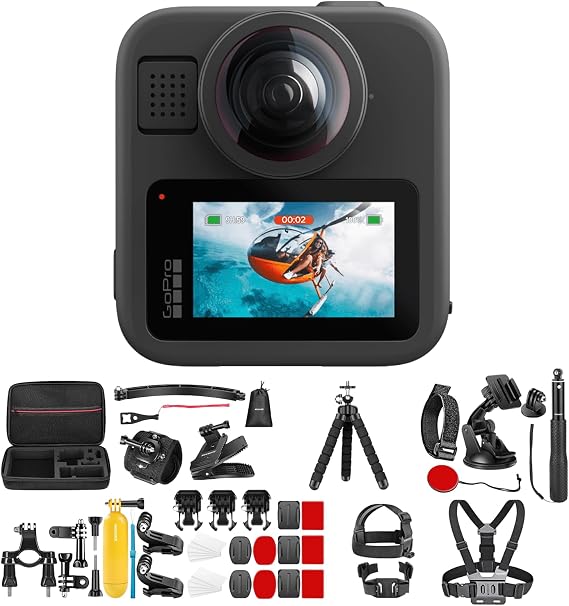 GoPro MAX2 360 Waterproof Video Action Camera 8K30 4K60, 50-in-1 Kit, Set