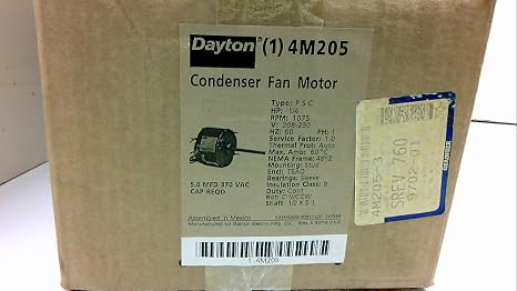 Condenser Fan Motor, 1/4 HP, 1075 rpm, 60Hz