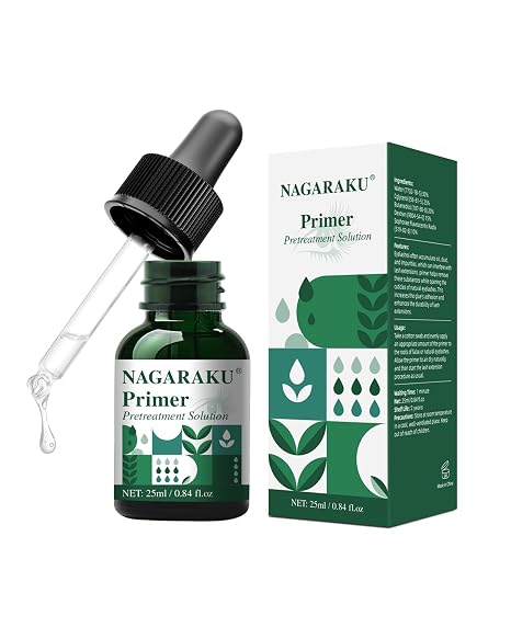 NAGARAKU Lash Primer for Eyelash Extensions, 25ml/0.84 fl.oz Eyelash Primer Solution Pre-Treatment Gentle Eye Cleaner Removes Proteins Oils Increase Adhesive Bonding Power for Eyelash Artists Only