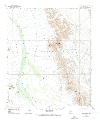 YellowMaps Growler Peak AZ topo map, 1:62500 Scale, 15 X 15 Minute, Historical, 1964, Updated 1973, 21.8 x 18 in - Tyvek