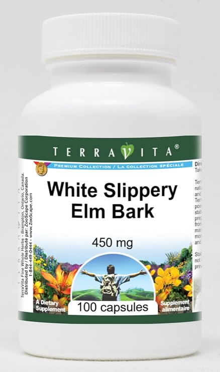 White Slippery Elm Bark - 450 mg (100 Capsules, ZIN: 511346)