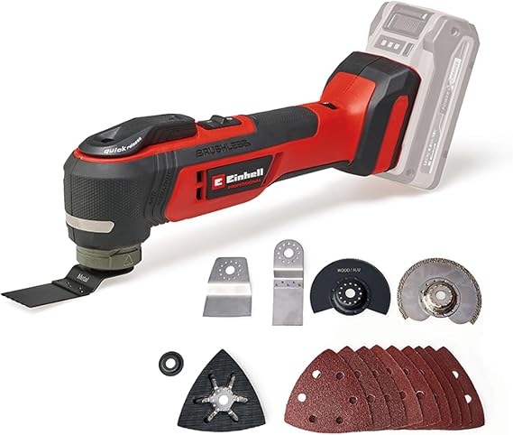 Einhell Professional Akülü Raspalama Makinesi TP-MG 18 Li BL-Solo Power X-Change (18 V, 3 fonksiyon, manyetik alet tutucu, aksesuarlar dahil, akü dahil değildir) - 4465190