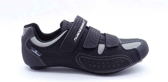 Sidebike Cycling Shoes, Road Biking, Indoor Spinning - 3 Bolt Cleat Compatible - Molded Nylon Sole (EU40/US7.5/25.5CM)