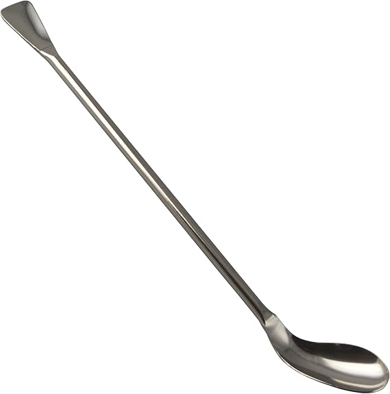 SP Bel-Art Ellipso-Spoon and Spatula Sampler; 21cm Length, 10ml, Stainless Steel (H36807-0021)
