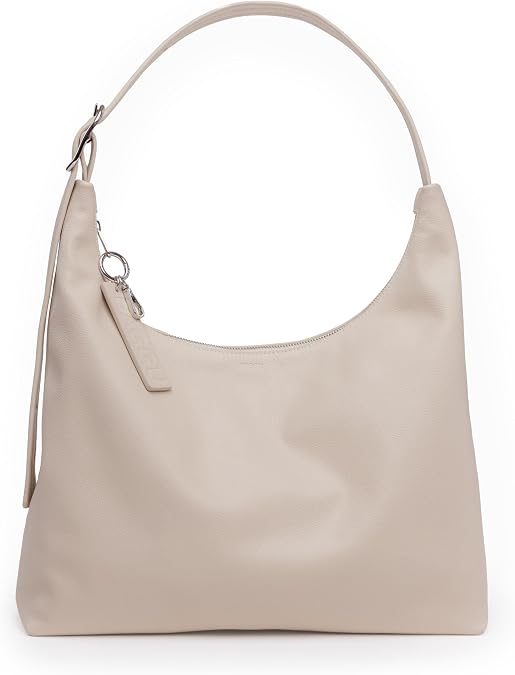 BAGGU Recycled Leather Shoulder Bag - Stone