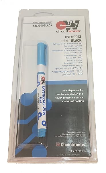 Chemtronics CW3300BLACK Circuitworks Overcoat Acrylic Conformal Coating Pen Dispenser, 0.16oz