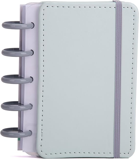 Talia Discbound Notebooks, Planner, Customizable, Mini, A6 (4"x5.75") (Mint)