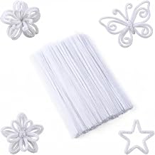 100Pcs Pipe Cleaners for Craft,30cm Long Crafting Pipe Cleaners Fuzzy Sticks Chenille Stems for DIY, Arts & Crafts (White)