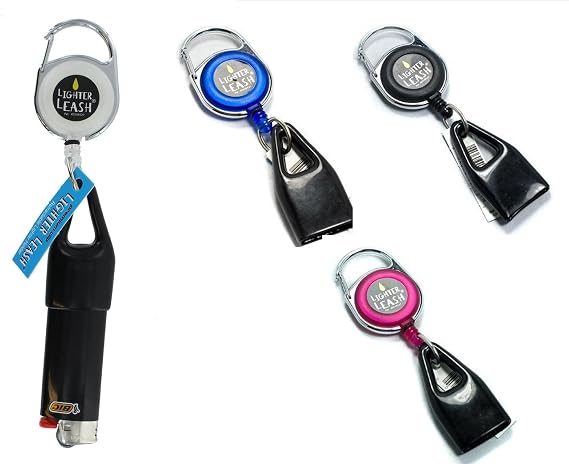 LIGHTER LEASH 2 Pack - The Premium Retractable Lighter Holder - Assorted Colors
