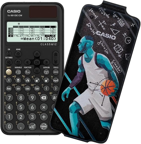 Casio FX-991DE CW ClassWiz Technical Scientific Calculator with Art Case Basketball German Menu Guide (Limited Edition)