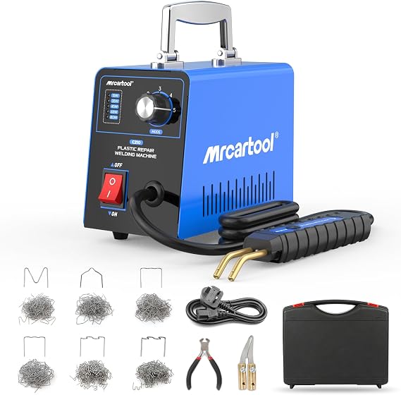 Plastic Welding Kit,Plastic Repair Machine with Power Adjustment Function & 600pcs Hot Staples for Bumper Repair,DIY Projects and other Plastic Welder.
