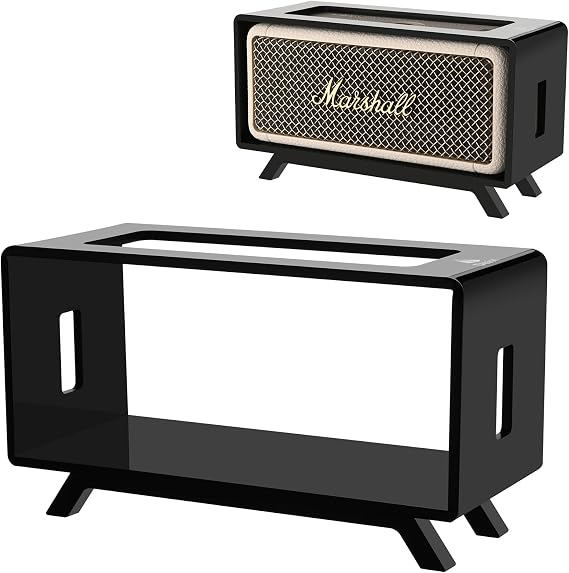 Acrylic Desktop Stand Holder Compatible with Marshall Emberton/Emberton II/Emberton III Speaker, Table Holder Display Shelf Speaker Desktop Stand Shelf (Black)