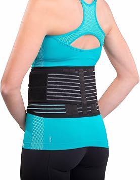 DonJoy Advantage Stabilizing Back Support for Low-Back Pain & Strain - Dual Stretch Panels for Extra Compression for Wellness and Fitness Users, Small/Medium
