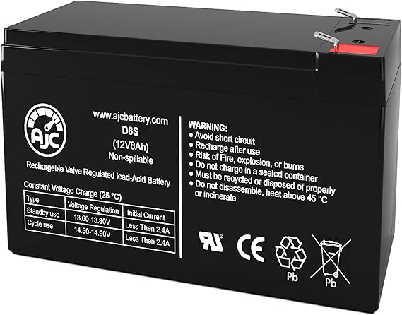 AJC Battery Compatible with APC Back-UPS 750 12V 8Ah UPS Battery