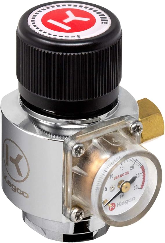Kegco CO2 Regulator, Mini, Brass