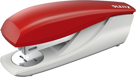 Leitz Office stapler, for 30 sheets, ergonomic design, including stapler, red, NeXXt series, 55000025