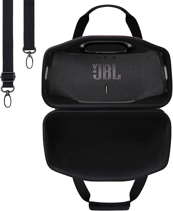 LTGEM Case Compatible with JBL Boombox 4 Speaker, Hard Carrying Travel Case for JBL Boombox 4 Speaker with Shoulder Strap(Black)