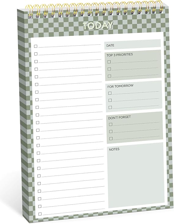Taja To Do List Notepad, Undated Daily Planner for Work and Goal Setting
