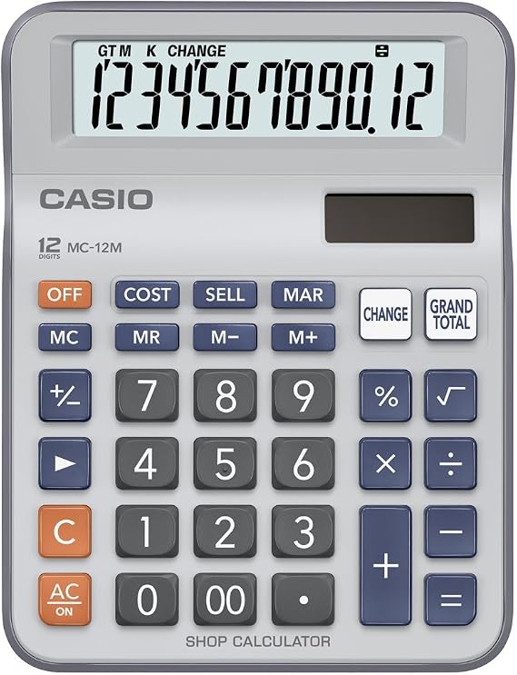 Casio MC-12M Mini Desk Type 12 Digits Calculator