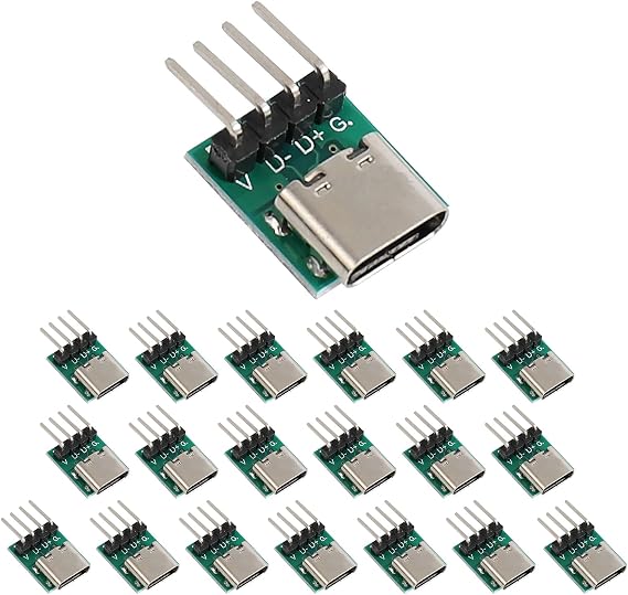 20Pcs USB 3.1 Type-C 16 Pin Test PCB Board Adapter Socket