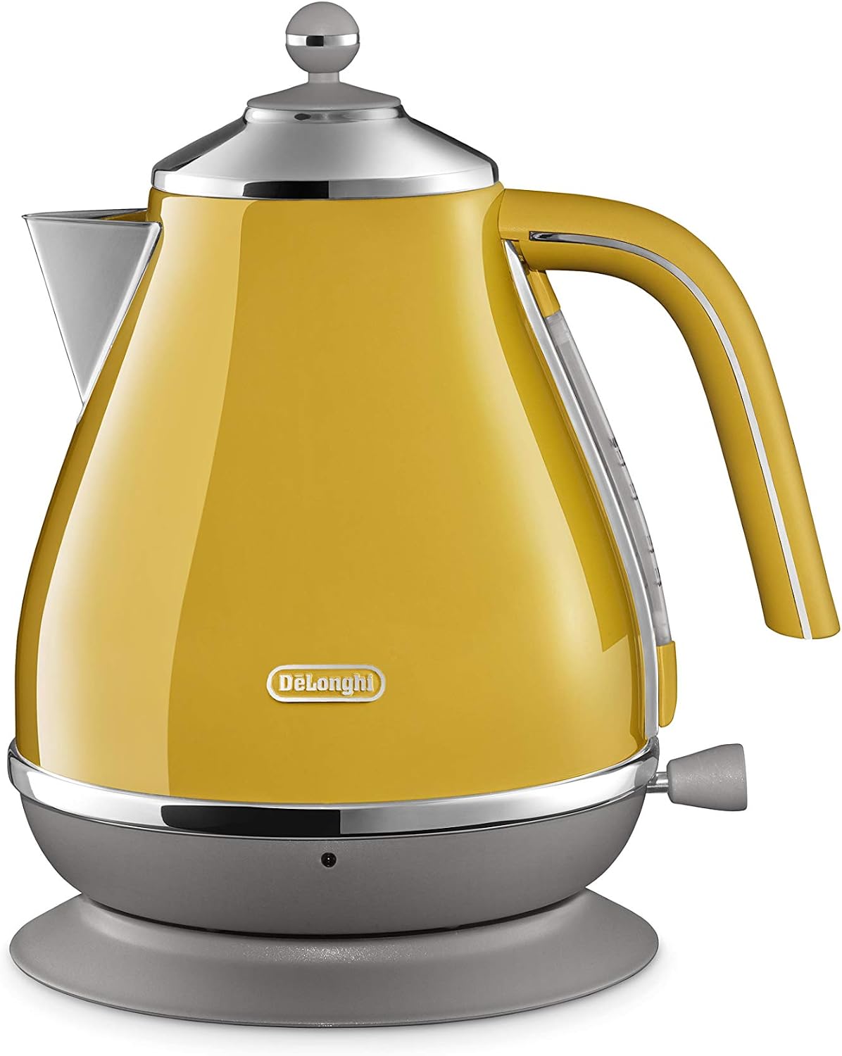 DeLonghi DeLonghi Electric Kettle Icona Capitals KBOC1200J-Y Stainless Steel 1.0L Easy-to-Read Water Level Indicator Debris Filter Boil-Dry Protection Easy Maintenance New York Yellow 3-Year
