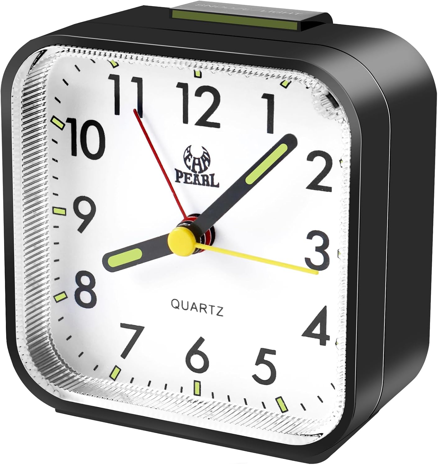 Analog Alarm Clock Non Ticking Analog Clock Desk Battery Operated Analog Desk Clock Silent Bedside Clock with Night Light Snooze Function Portable Retro Alarm Clock for Office Bedroom Bedside