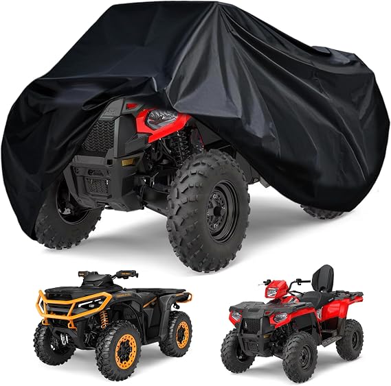 Universal XL ATV Cover, Large 4 Wheeler Quad Covers 91'' fit for Polaris Sportsman 570,Honda Foreman FourTrax,Cforce 600,Can am 500 570 Outdoor All Weather Waterproof 420D Heavy Duty