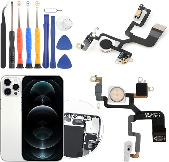for iPhone 12 Pro Max Flash Light Flex Cable Replacement for iPhone 12 Pro Max A2342 A2410 A2412 A2411 Flashlight Flex Cable Module Connector Assembly Repair Parts