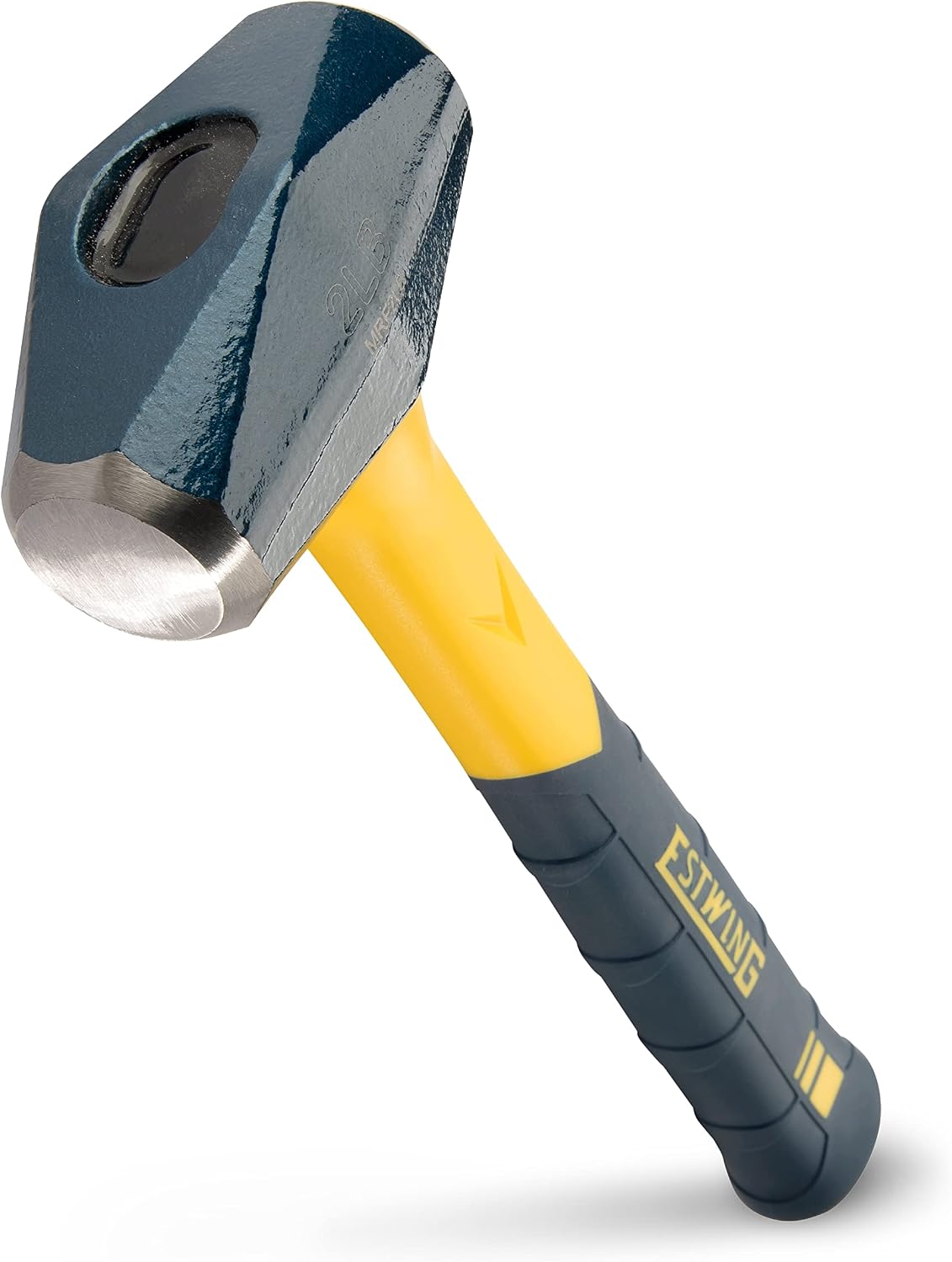 ESTWING Sure Strike DrillingCracked Hammer - 2LB Sled with Fiberglass Handles and Anti-Slip Cushion Clutch - MRF2LB
