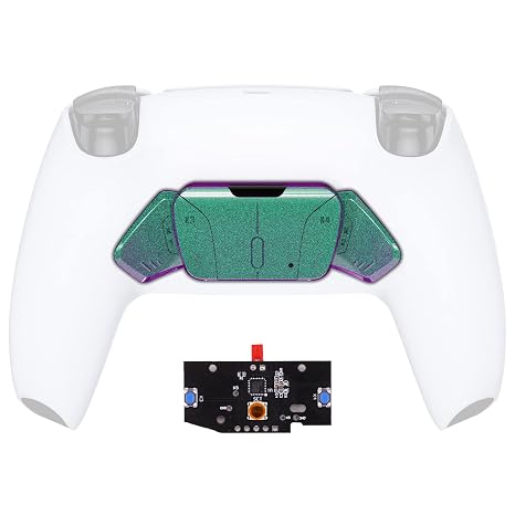 Turn RISE to RISE4 Kit Redesigned Chamelon Green Purple K1 K2 K3 K4 Back Buttons & Remap PCB Board for PS5 Controller eXtremeRate RISE & RISE4 Remap kit - Controller & Other Accessories NOT Included
