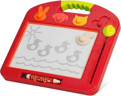 B. toys Magnetic Drawing Board 4 Animal Stamps Portable Sketcher Creative Toys for Toddlers, Kids 18 Months Toulouse LapTrec