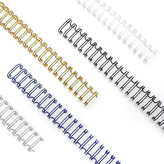 Rayson Wire Binding Spines, 1/2" 3:1 Pitch, 32-Loop, Multicolor, 100 Pack