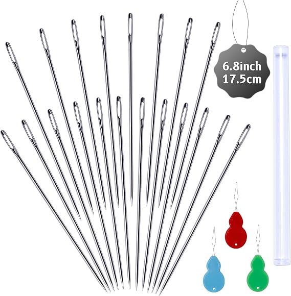 6.8 in Long Sewing Needles Large Eye Long Needles for Crafts Long Needles
