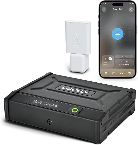 Lockly Wi-Fi Smart Safe Biometric Safe with Fingerprint | PIN Genie Keypad, App Control & Instant Alerts for enhanced Home and Business Security