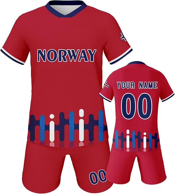 Custom Kids Soccer Jersey Boys Girls 2026 National Team Game Day Fans Shirt & Shorts Set Youth Training Uniform 4-13Y