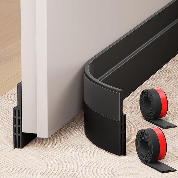 2 Pack Under Door Draft Stopper Weather Stripping Door Seal Threshold Strip