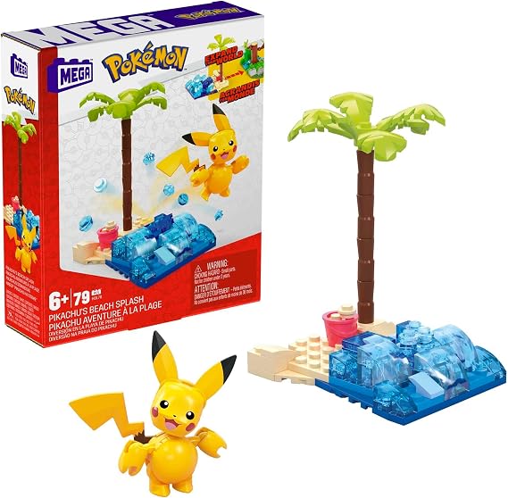 MEGA Pokemon Building Toys Set, Adventure Builder Collection, Poseable Characters and Accessories, for Kids