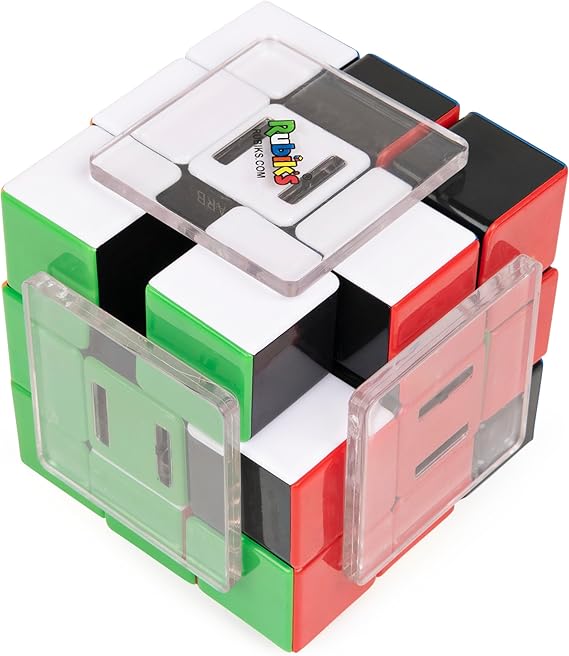 Rubiks Slide, New Advanced 3x3 Cube Classic Color-Matching Problem-Solving Brain Teaser Puzzle Retro Game Fidget Toy, for Adults & Kids Ages 8 and up