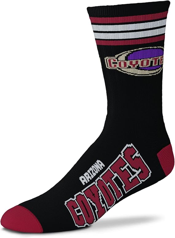 For Bare Feet NHL unisex-child 4 Stripe Deuce Crew Nhl