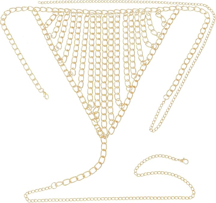 Sexy Gothic Thong Panties Bridal Tassel Body Chain Jewelry Bikini Metal Festival Waist Body Chain Statement Panties Jewelry for Women