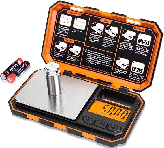 Fuzion Digital Pocket Scale, 500g x 0.01g Gram Scale, High Precision