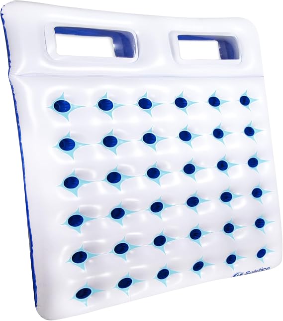 Inflatable Dual Window Pool Air Mattress - 76" - Blue and White